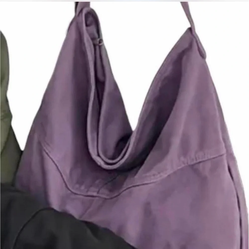 Amazing Unisex Purple Large Capacity Canvas Crossbody Bag - New